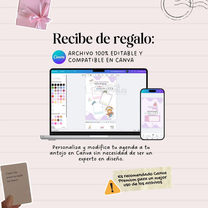 Agenda Princesas 2 días x hoja | 2026