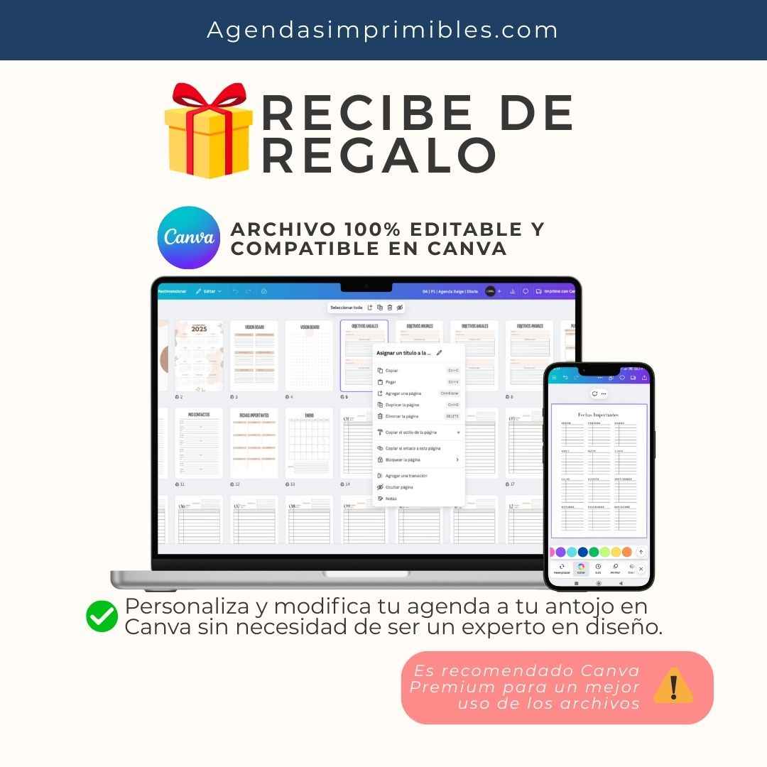 Agenda Beige Diaria | 2025