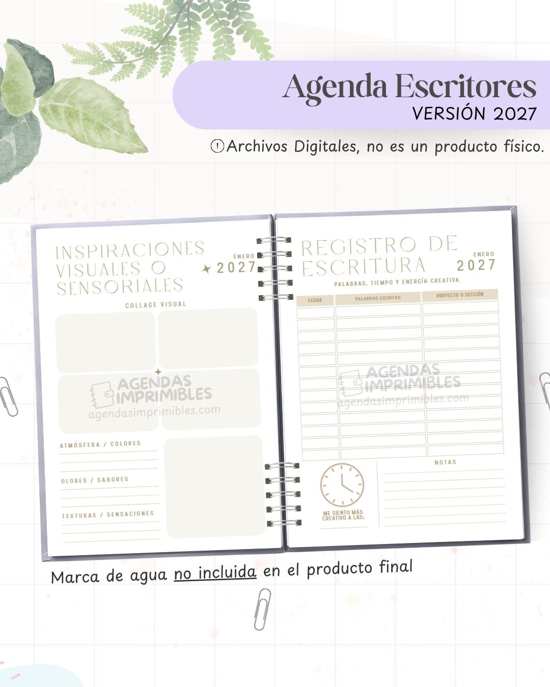 Agenda Escritores 2027 - Archivo Imprimible - imagen 6