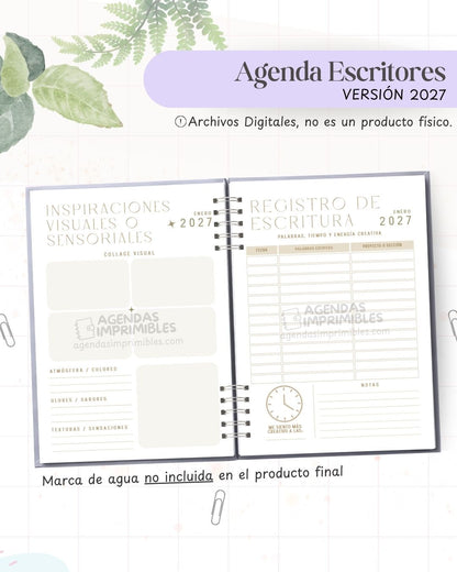 Agenda Escritores 2027 - Archivo Imprimible - imagen 6