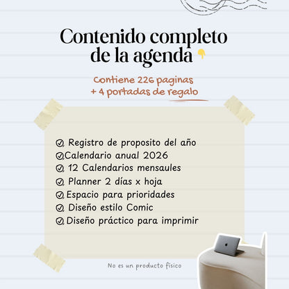 Agenda Comic Dos Días x Pagina | 2026