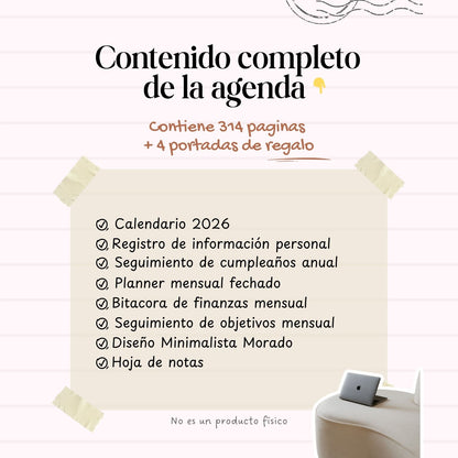 Agenda Morada Semanal | 2026