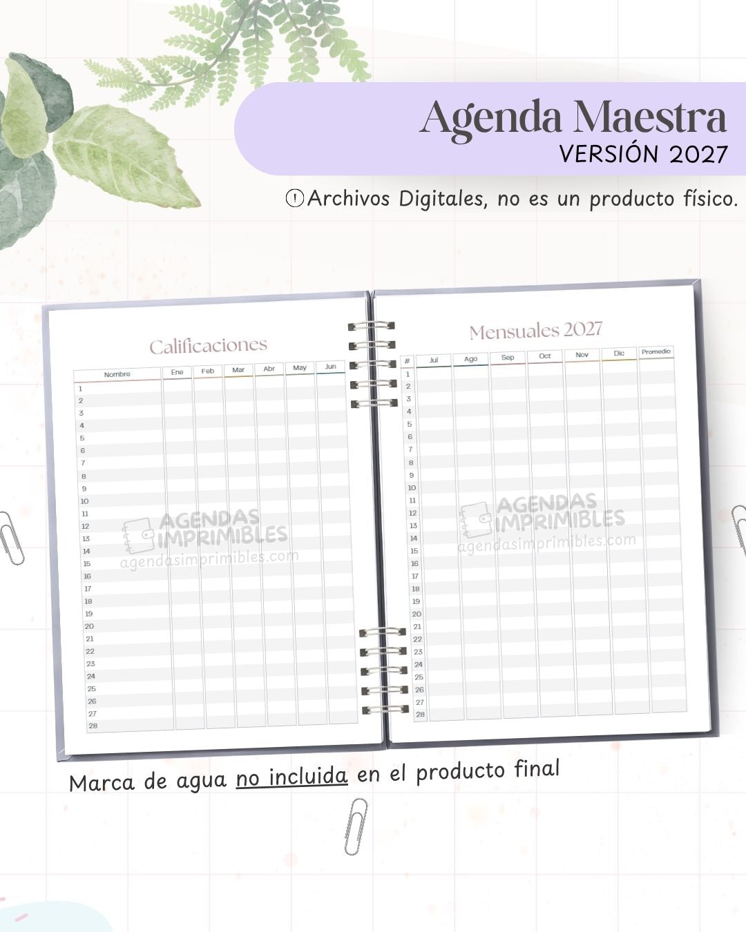 Agenda Maestra 2027 - Archivo Imprimible - imagen 6