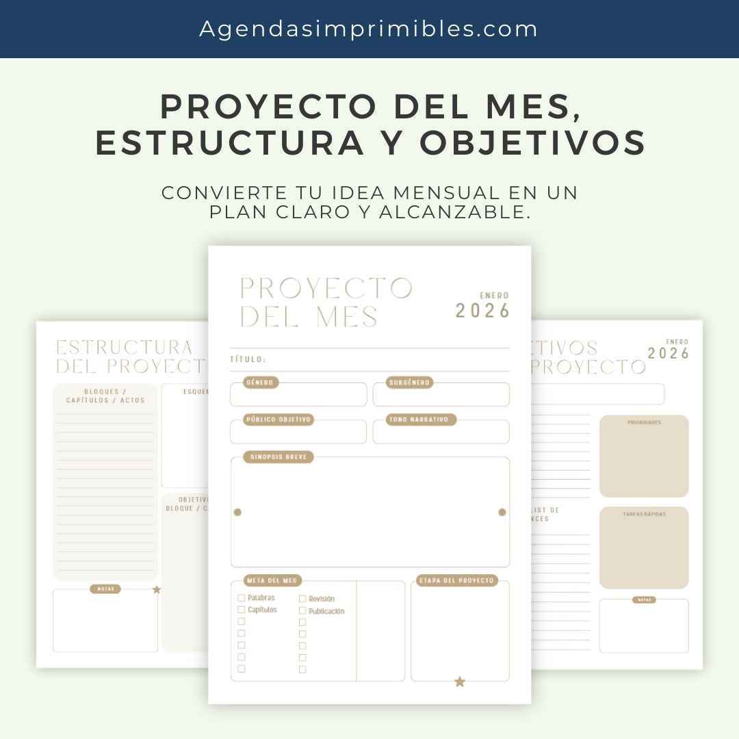 Agenda Colorida Semanal | 2026