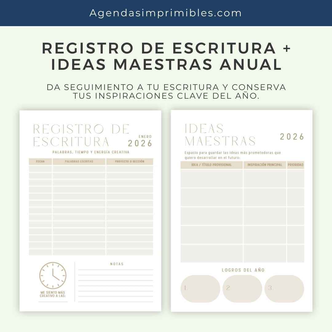 Agenda Colorida Semanal | 2026