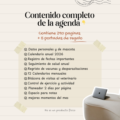 Agenda Control Canino Dos Días x Pagina | 2026