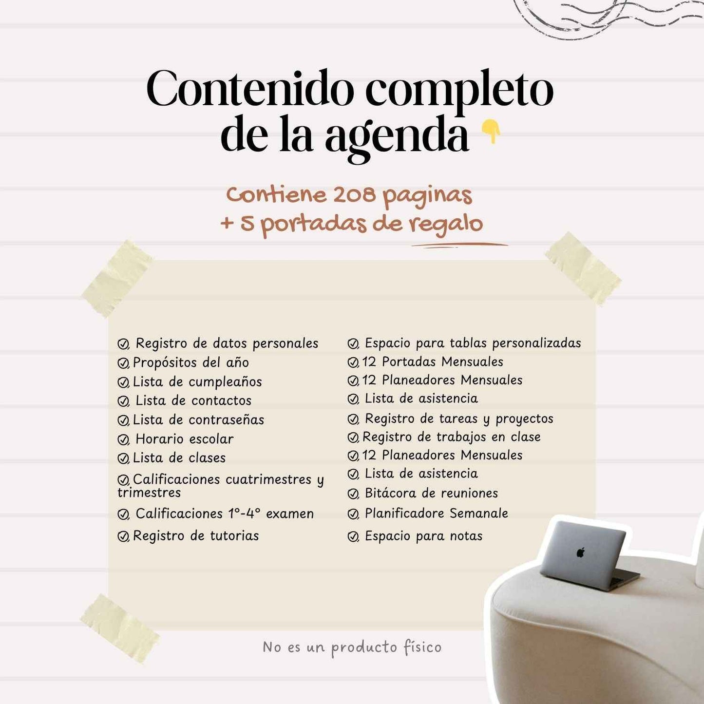 Agenda Docente Minimalista Semanal | 2026