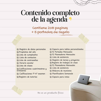 Agenda Docente Minimalista Semanal | 2026