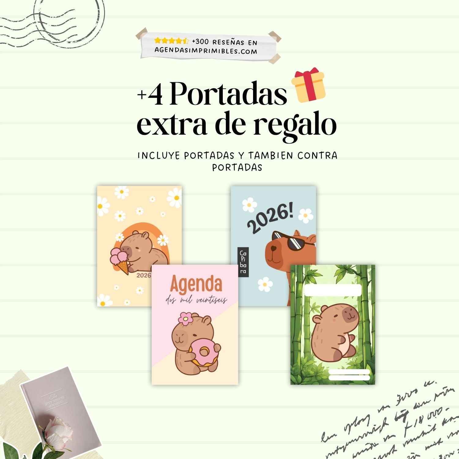 Agenda Capibara 2 Días por hoja| 2026