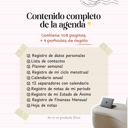 Agenda Mi periodo Semanal| 2026