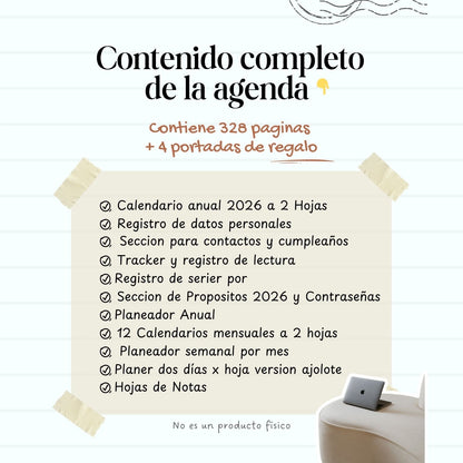 Agenda Ajolote Dos Días x Pagina | 2026