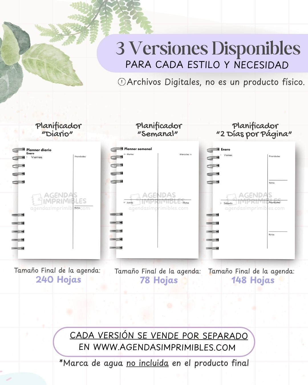 Agenda Minimalista Clean 2027 - Archivo Imprimible