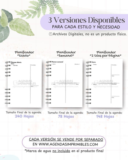 Agenda Minimalista Clean 2027 - Archivo Imprimible