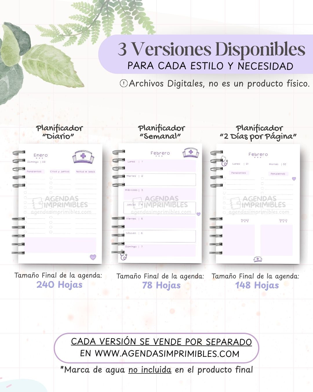 Agenda Enfermera 2027 - Archivo Imprimible