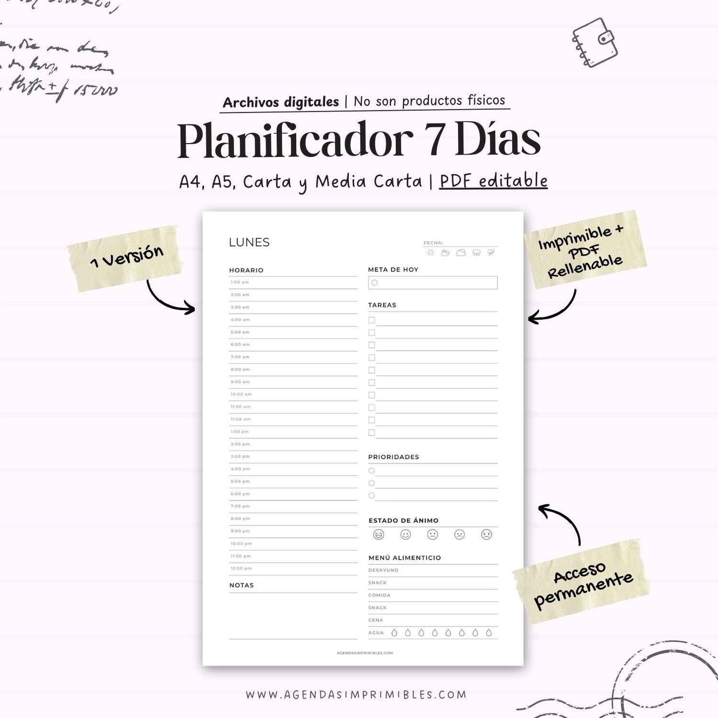 Planificador Diario 7 Días