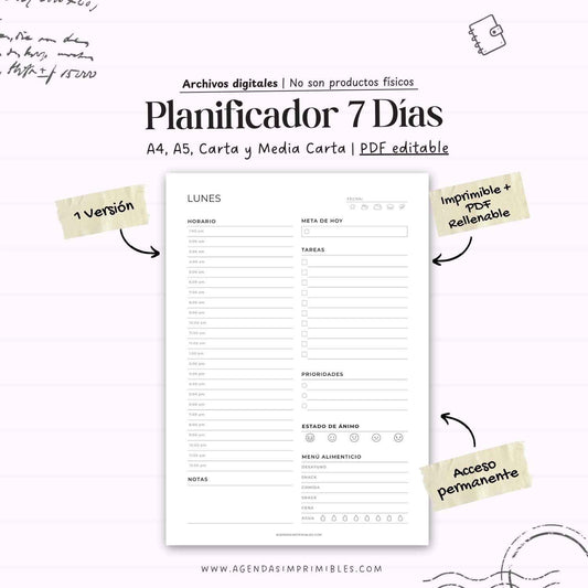 Planificador Diario 7 Días
