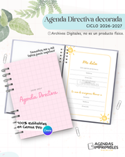 Agenda Directiva Ciclo Ago 26 a Jul 27 - Archivo Imprimible