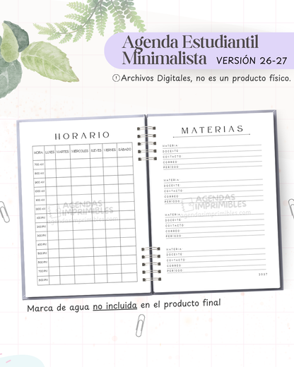 Agenda Escolar Unisex 2026-2027 — imagen Instagram 5