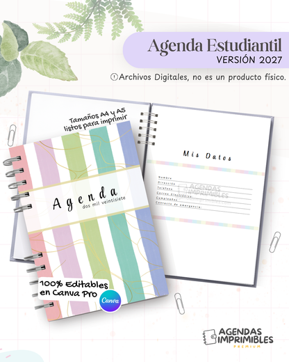 Agenda Estudiantil 2026-2027 — imagen Instagram 1
