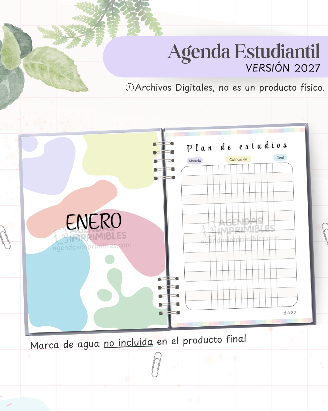 Agenda Estudiantil 2026-2027 — imagen Instagram 4